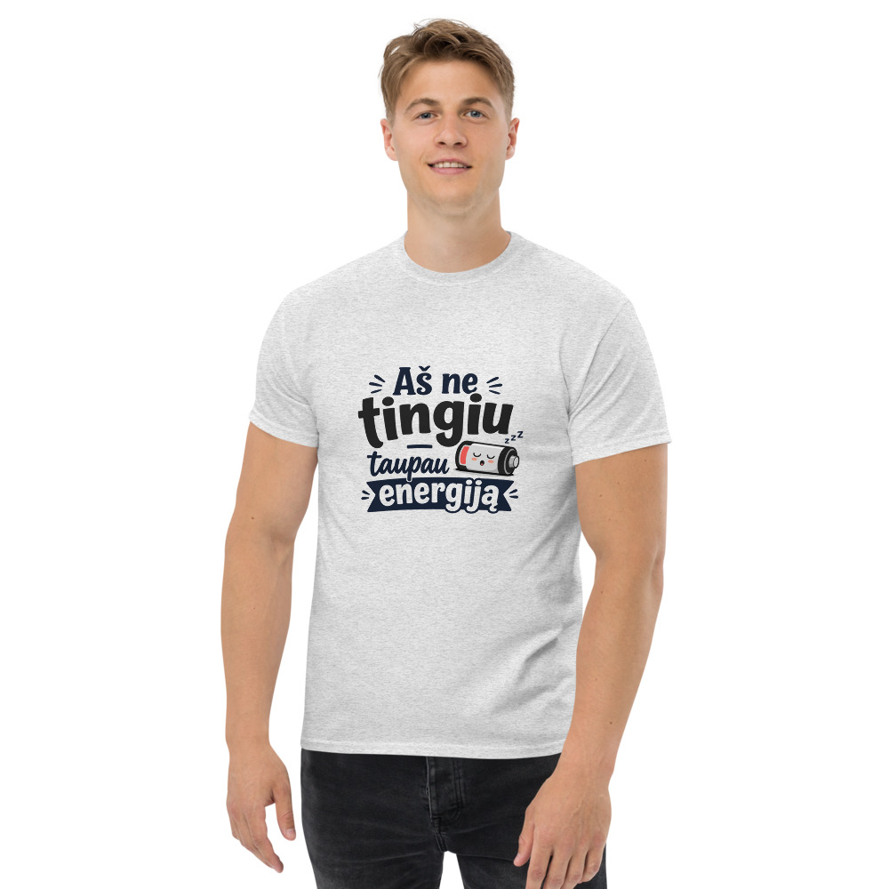 Aš ne tingiu, taupau energiją – Marškinėliai (modelis)