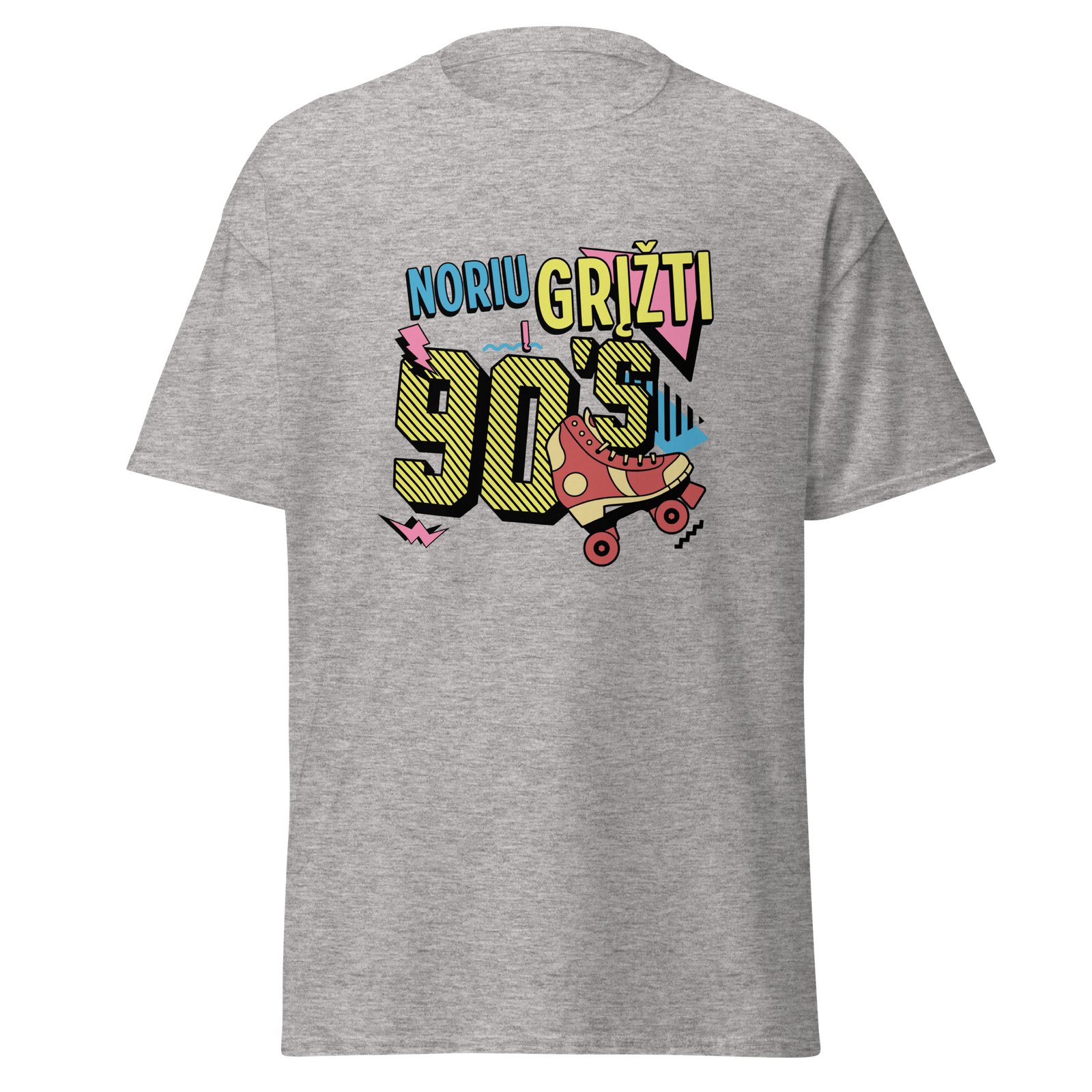 Noriu grįžti į 90's šviesios spalvos marškinėliai