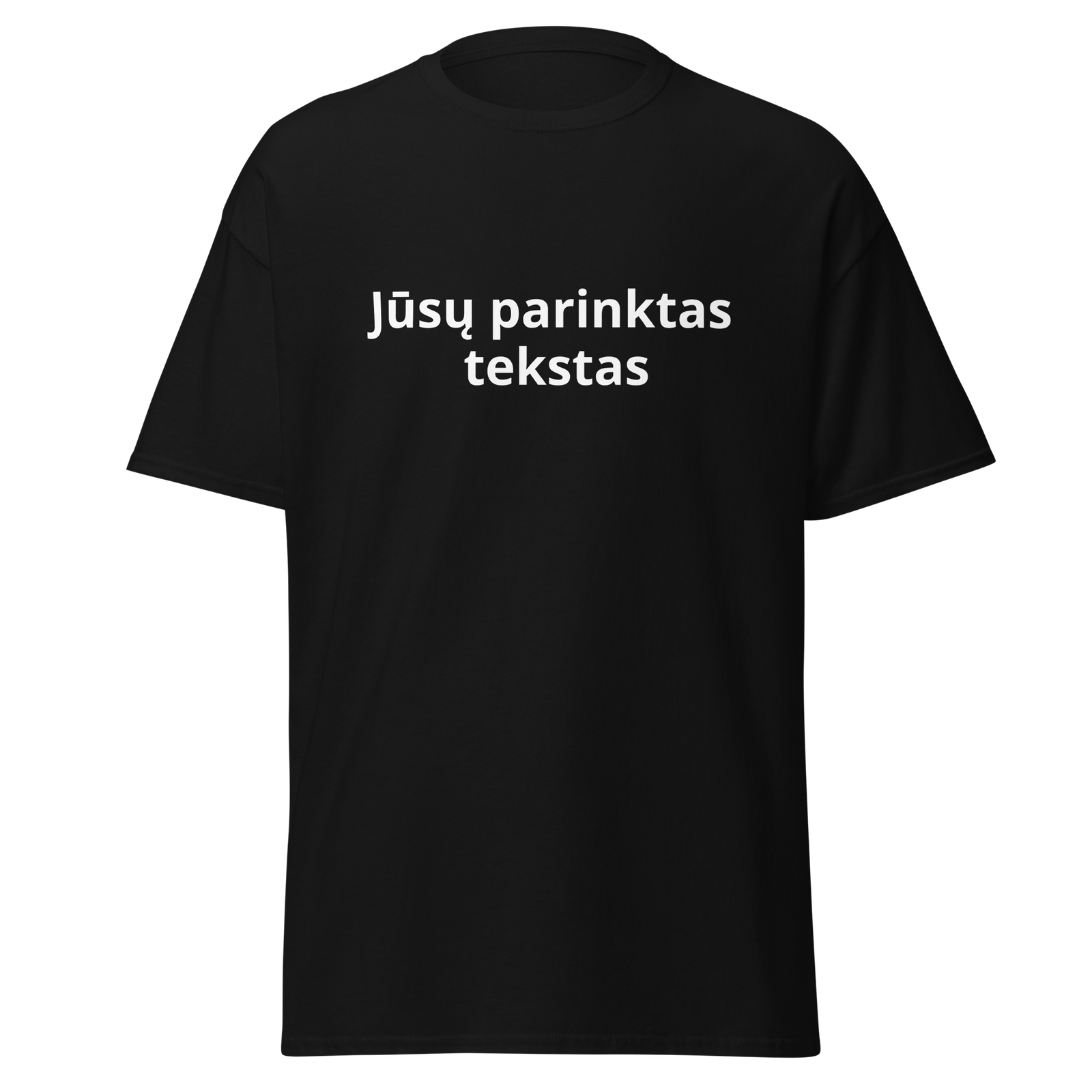 Personalizuoti marškinėliai su jūsų tekstu - tamsios spalvos