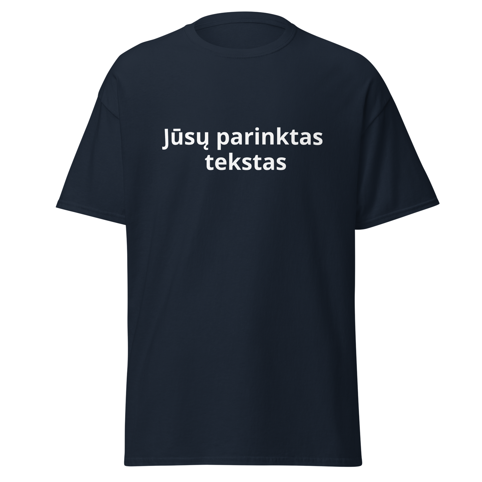 Personalizuoti marškinėliai su jūsų tekstu - tamsios spalvos