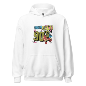 Retro džemperis su užrašu "Noriu grįžti į 90's"